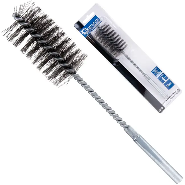 GEKO Cilindrische staalborstel - 38 mm - Compact & veelzijdig - Roestvrij staal