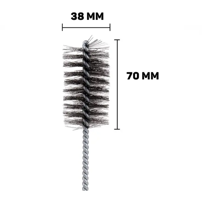 GEKO Cilindrische staalborstel - 38 mm - Compact & veelzijdig - Roestvrij staal
