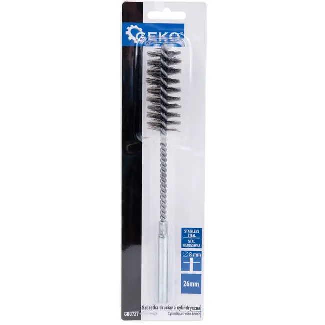 GEKO Cilindrische staalborstel - Compact - Veelzijdig - 26 mm - Roestvrij staal