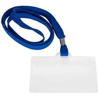 GEKO ID-badge met lanyard - plastic - 92x59 mm - 10 stuks