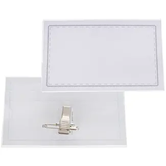 GEKO ID-badge met clip en veiligheidsspeld - 90x56 mm - Plastic en metaal - 10 stuks