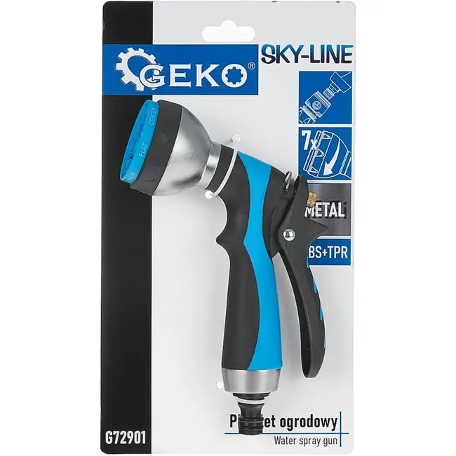 GEKO Metalen tuinsproeier - 7 standen - Verstelbaar - Antislip handgreep