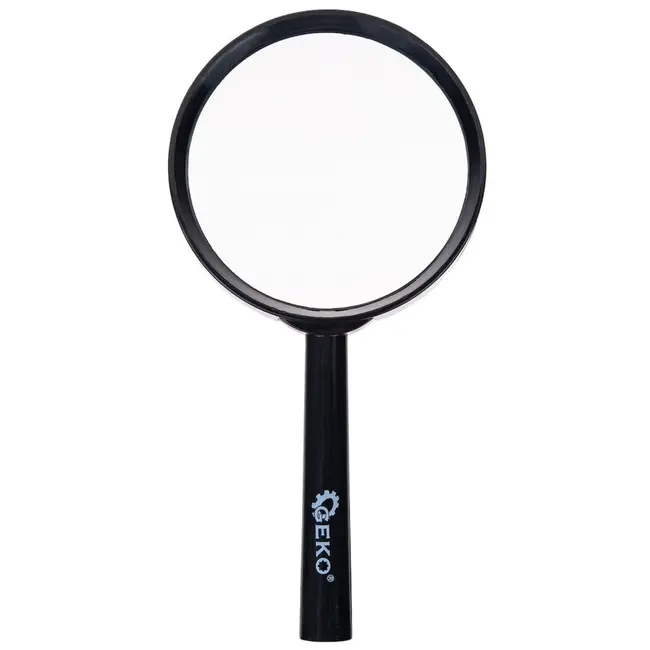 GEKO Vergrootglas - 75 mm - 3x vergroting - Dubbelzijdig - Ergonomisch ontwerp - Zwart