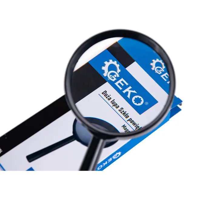 GEKO Vergrootglas - 75 mm - 3x vergroting - Dubbelzijdig - Ergonomisch ontwerp - Zwart