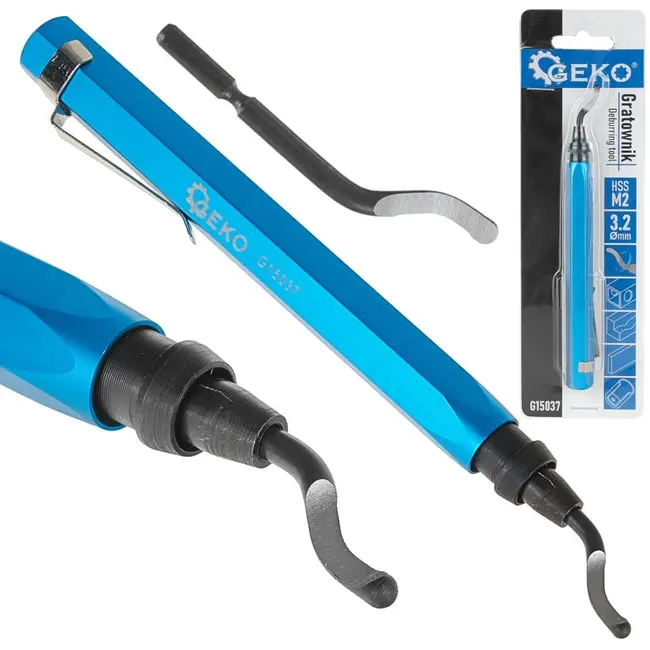 GEKO Aluminium ontbraamtool - Vervangbaar HSS M2 mes - Compact en ergonomisch ontwerp