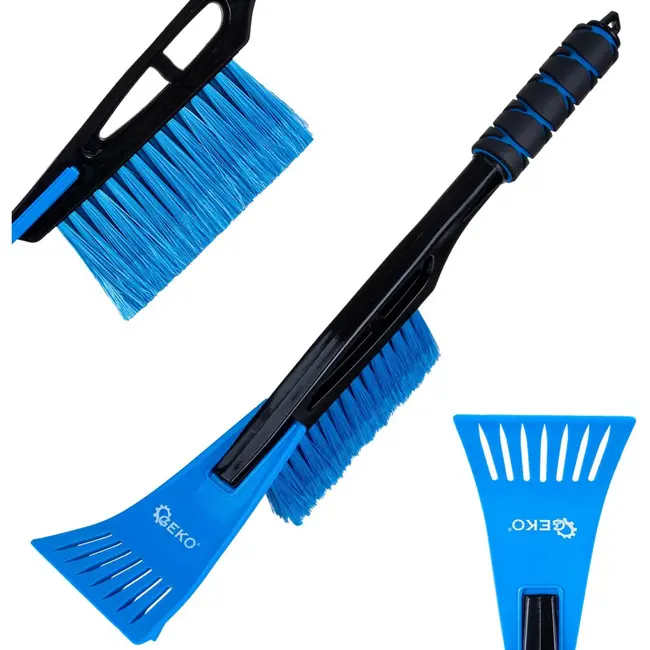 GEKO Sneeuwborstel met ijskrabber - 44 cm - Duurzaam en flexibel ontwerp