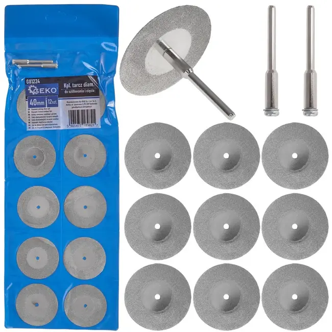 GEKO Diamantschijven set - 40mm - Precisie en veelzijdigheid - 12-delig