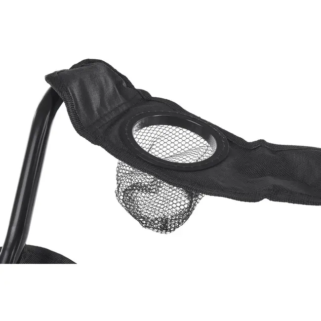 Keltin Opvouwbare toeristenstoel - Zwart - Duurzaam polyester - Stabiel stalen frame - Inclusief draagtas