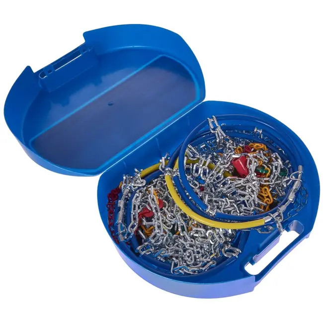 GEKO Sneeuwkettingen - KN130 - Vierkante Stalen Schakels - 12 mm Hoogte - Set voor 2 Wielen