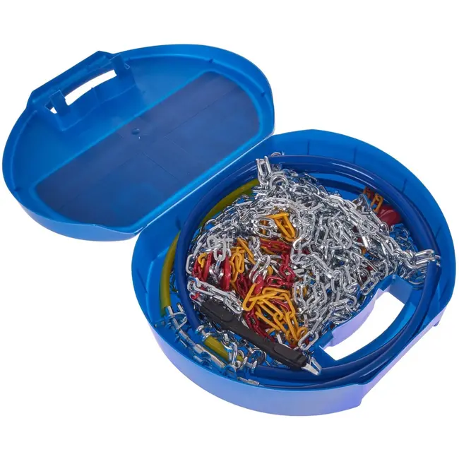 GEKO Sneeuwkettingen - KN120 - Vierkante Stalen Schakels - 12 mm Hoogte - Set voor 1 As