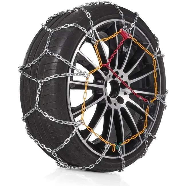 GEKO Sneeuwkettingen - KN120 - Vierkante Stalen Schakels - 12 mm Hoogte - Set voor 1 As