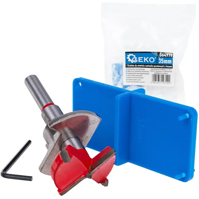 GEKO 35mm boormal voor verborgen scharnieren - verstelbare diepte - duurzame carbide snijder