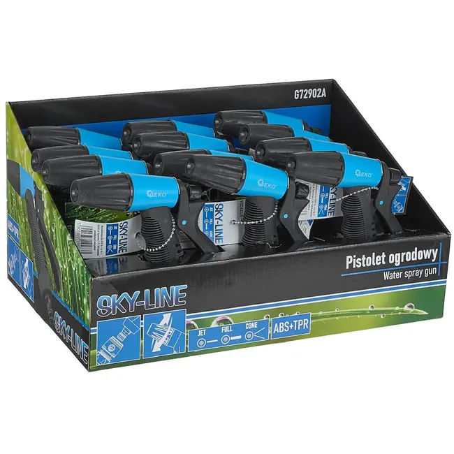 GEKO Verstelbare tuinsproeier - Ergonomisch ontwerp - Duurzaam kunststof - Instelbare waterstraal - Comfortabele grip - 12 stuks