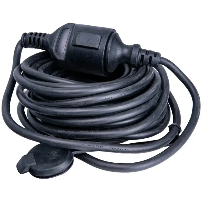 Keltin Bouwplaats verlengkabel - 10m - IP44 - Weerbestendig - Zwart