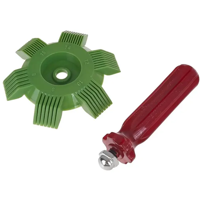 GEKO Lamellenkam - 6 Maten - Radiator en Condensor - Ergonomische Grip - Duurzaam