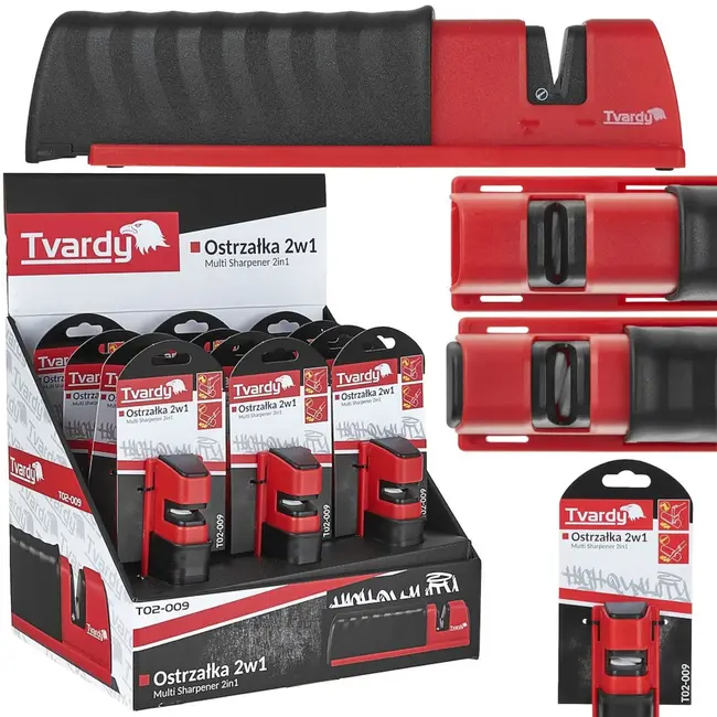 Tvardy 2-in-1 slijper - veelzijdig en compact - keramische precisie - 12 stuks