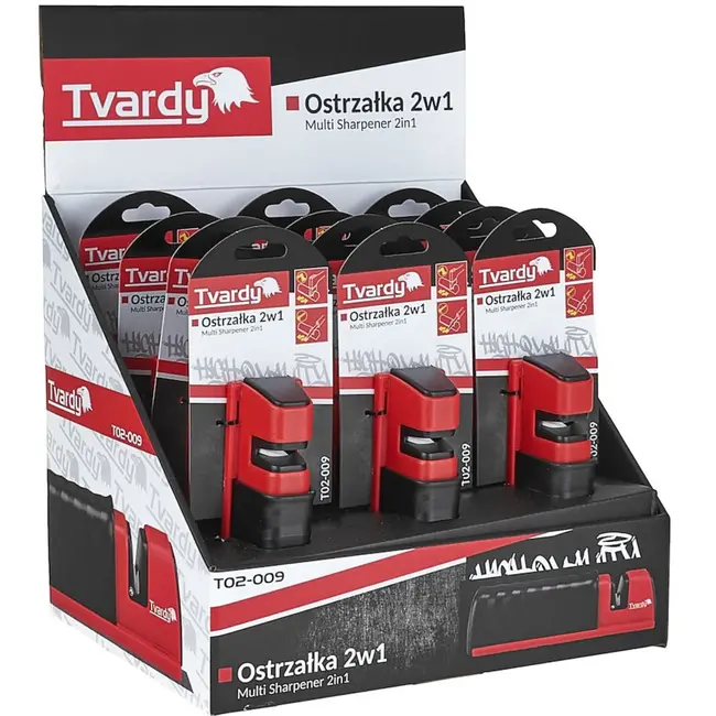 Tvardy 2-in-1 slijper - veelzijdig en compact - keramische precisie - 12 stuks