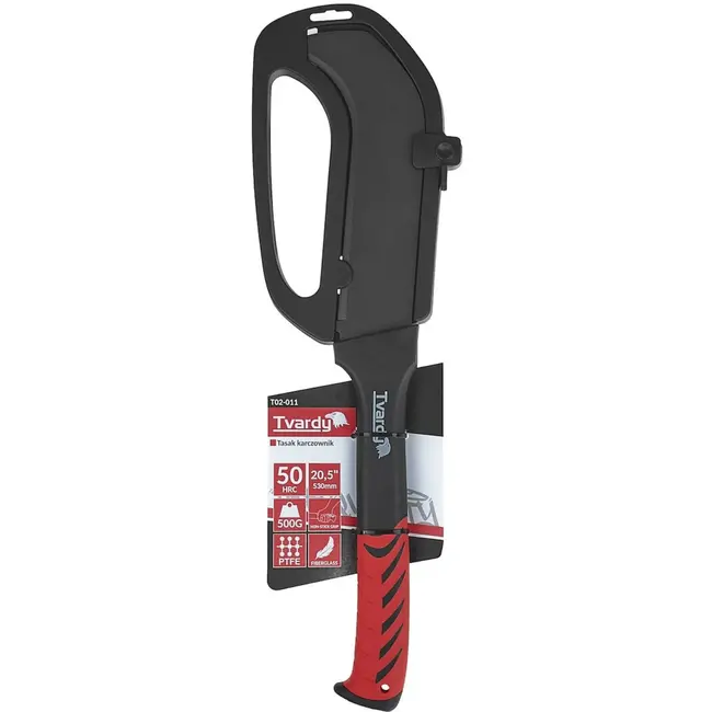 Tvardy Krachtige borstelbijl - Duurzaam staal - PTFE coating - Ergonomische grip - 53 cm - Compact ontwerp