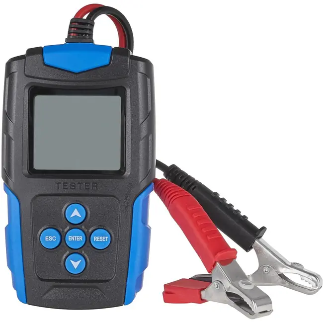 GEKO Batterijtester - LCD Display - 12/24V - 3Ah-200Ah - Lange Kabels