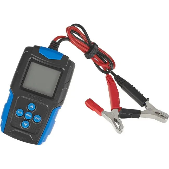 GEKO Batterijtester - LCD Display - 12/24V - 3Ah-200Ah - Lange Kabels