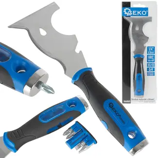 GEKO Multifunctionele verfkrabber - Ergonomisch - Met bits en opbergruimte