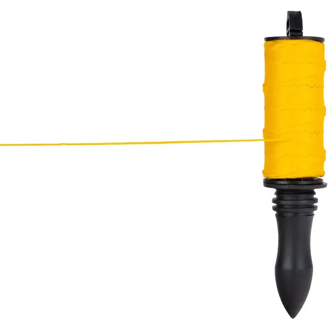 GEKO Metsellijn met roterende handgreep - 1.7 mm - 50 m - Geel - Duurzaam en gebruiksvriendelijk