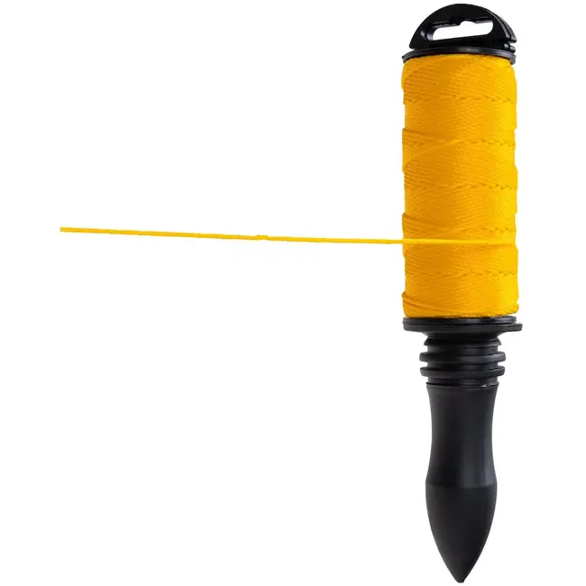 GEKO Metsellijn met roterende handgreep - 1.7 mm - 50 m - Geel - Duurzaam en gebruiksvriendelijk