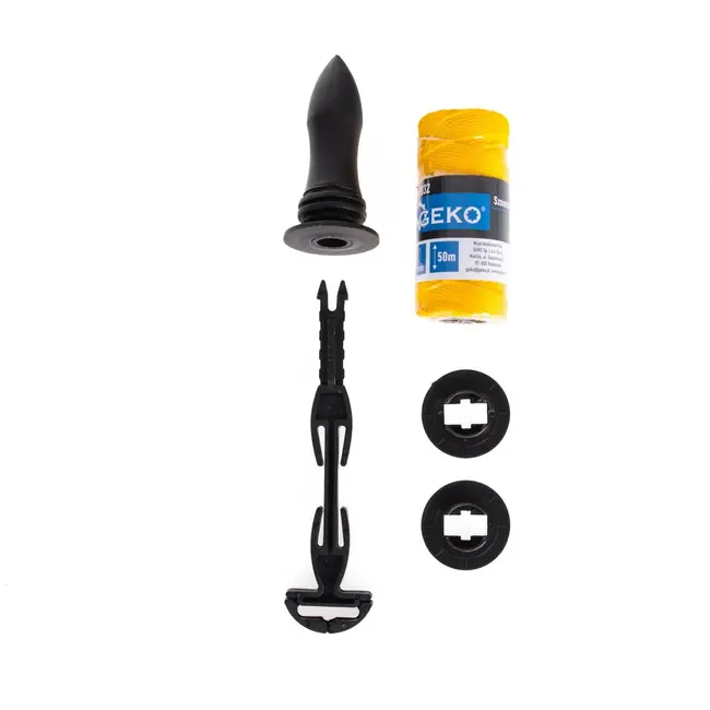 GEKO Metsellijn met roterende handgreep - 1.7 mm - 50 m - Geel - Duurzaam en gebruiksvriendelijk