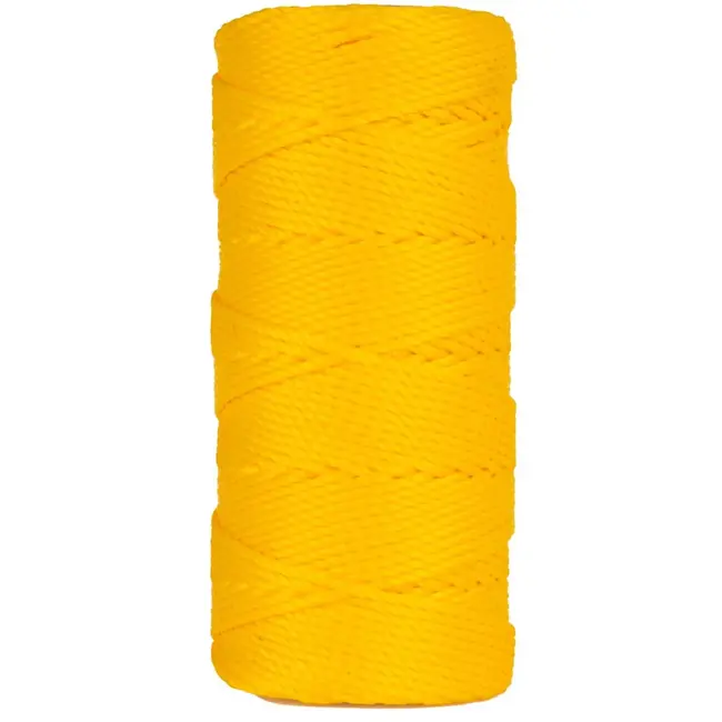 GEKO Metsellijn met roterende handgreep - 1.7 mm - 50 m - Geel - Duurzaam en gebruiksvriendelijk