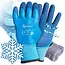 GEKO Waterdichte winterwerkhandschoenen - Thermisch geïsoleerd - Latexcoating - Maat 11 - Blauw - 12 stuks