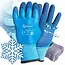 GEKO Waterdichte winterwerkhandschoenen - Thermisch geïsoleerd - Latex coating - Maat 10 - Blauw - 12 stuks
