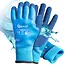 GEKO Waterdichte thermische werkhandschoenen - isolerend - latex grip - maat 11 - blauw - 12 stuks