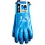 GEKO Waterdichte thermische werkhandschoenen - isolerend - latex grip - maat 11 - blauw - 12 stuks