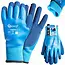 GEKO Waterdichte thermische werkhandschoenen - jersey latex - maat 10 - blauw - 12 stuks