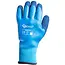 GEKO Waterdichte thermische werkhandschoenen - maat 9 - blauw - jersey en latex - warm en flexibel - 12 stuks
