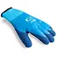 GEKO Waterdichte thermische werkhandschoenen - maat 9 - blauw - jersey en latex - warm en flexibel - 12 stuks