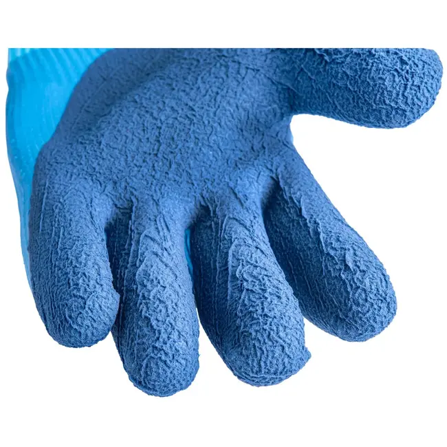 GEKO Waterdichte thermische werkhandschoenen - Warmte & grip - Maat 8 - Blauw - 12 stuks