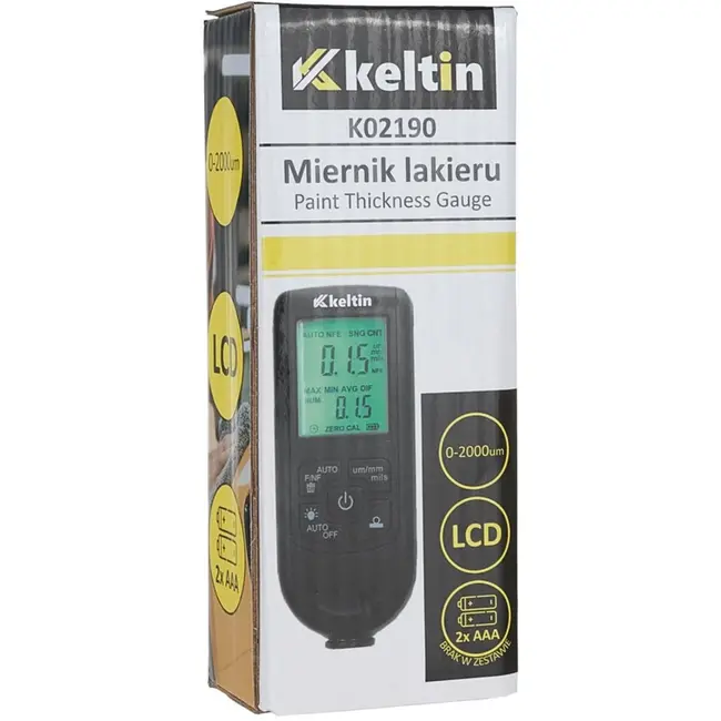 Keltin Diktemeter - LCD Display - Drie Meetmodi - 0-2000 µm - Automatische Uitschakeling