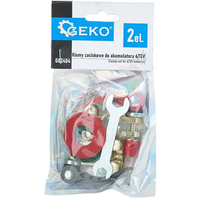 GEKO Klemmen Set - Snelle Installatie - 6/12V Batterijen - Hoogwaardige Messing - Inclusief Beschermpads