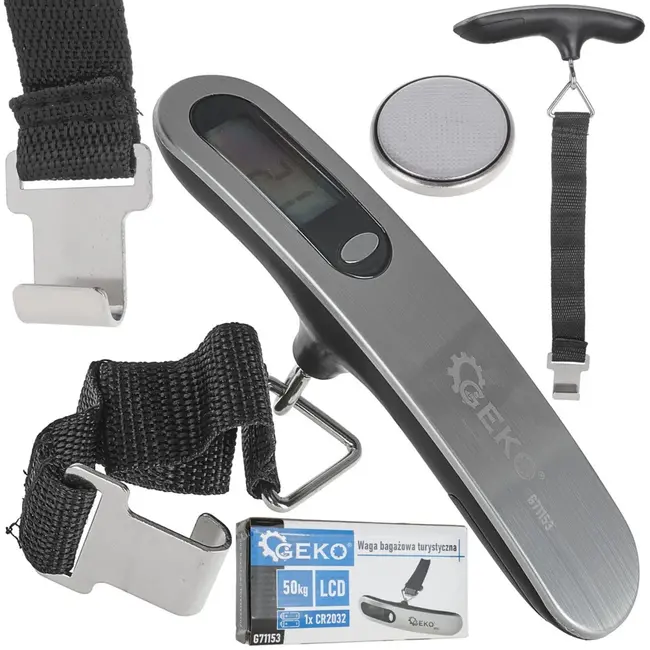 GEKO Digitale bagageweegschaal - 50 kg - Compact - LCD display - Meerdere gewichtseenheden