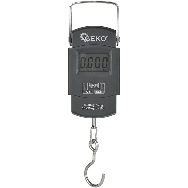 GEKO Digitale hangweegschaal - 50 kg - Backlit LCD - Compact en lichtgewicht