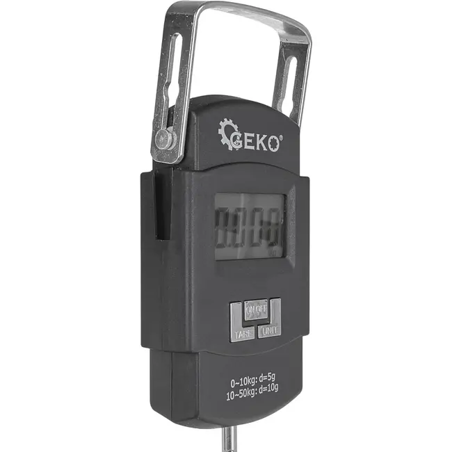GEKO Digitale hangweegschaal - 50 kg - Backlit LCD - Compact en lichtgewicht