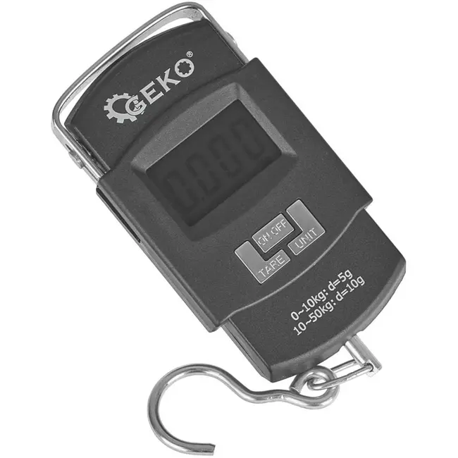 GEKO Digitale hangweegschaal - 50 kg - Backlit LCD - Compact en lichtgewicht