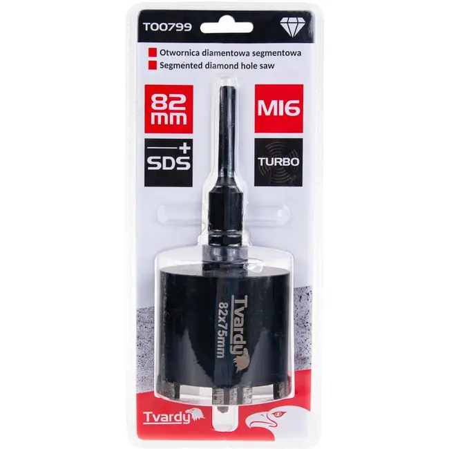 Tvardy Diamantboor - Precisie en Duurzaamheid - 82 mm - Voor Beton en Steen