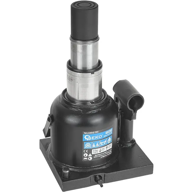 GEKO Hydraulische fleskrik - laag profiel - 12T - tweestapsysteem - compact ontwerp