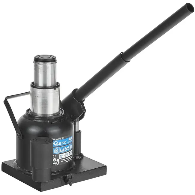 GEKO Hydraulische fleskrik - laag profiel - 12T - tweestapsysteem - compact ontwerp