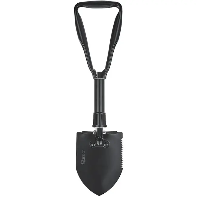GEKO 2-in-1 opvouwbare survival schep - compact - verstelbaar - zwart