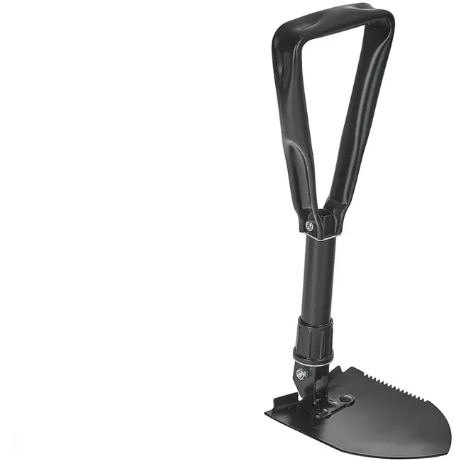 GEKO 2-in-1 opvouwbare survival schep - compact - verstelbaar - zwart