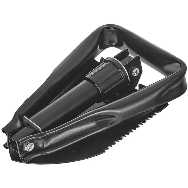 GEKO 2-in-1 opvouwbare survival schep - compact - verstelbaar - zwart