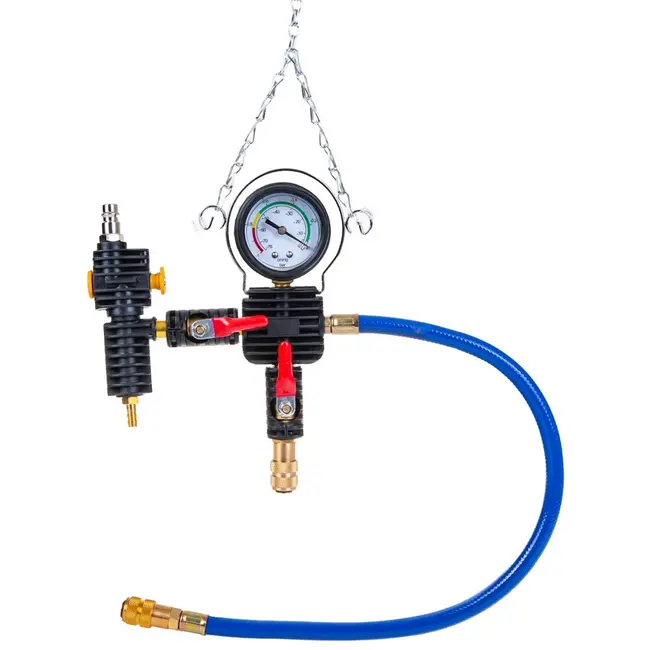 GEKO 28-delige radiator- en koelsysteemtester - universele adapters - nauwkeurige lekdetectie